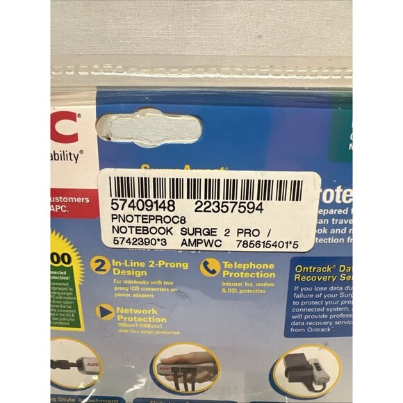 APC SurgeArrest Professional Notebook Pro Surge Protector PNoteProC8 New - Picture 3 of 4